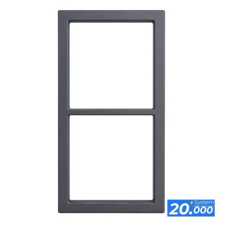 Marco doble gris oscuro (sistema 20.000)