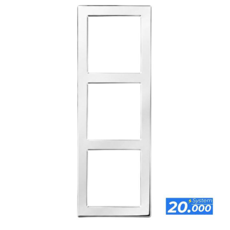 Marco triple plata brillo (sistema 20.000)