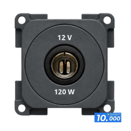 Enchufe 12v gris oscuro (sistema 10.000)