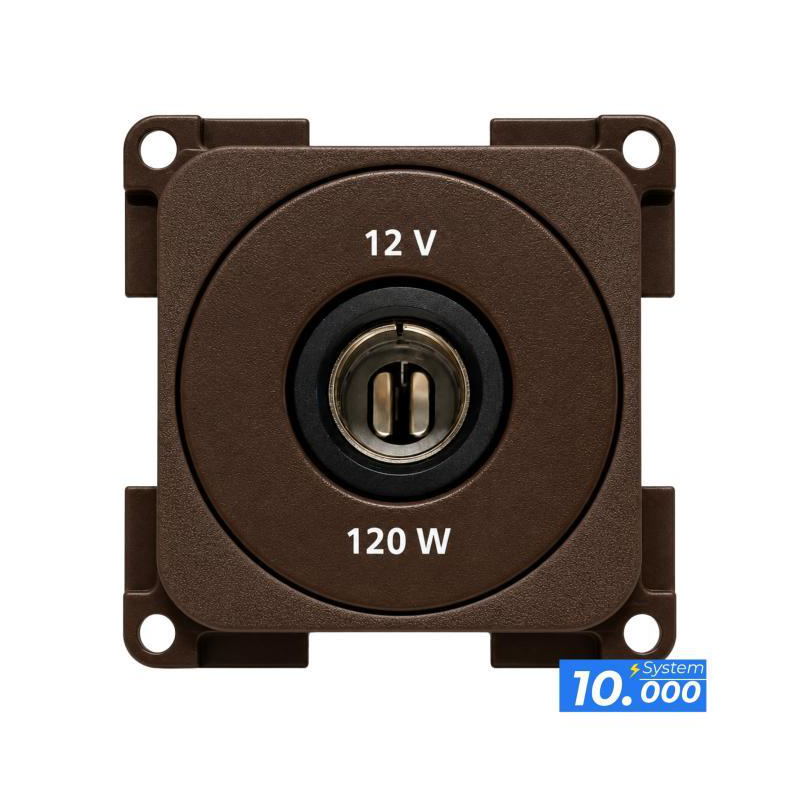 Prise 12v couleur marron