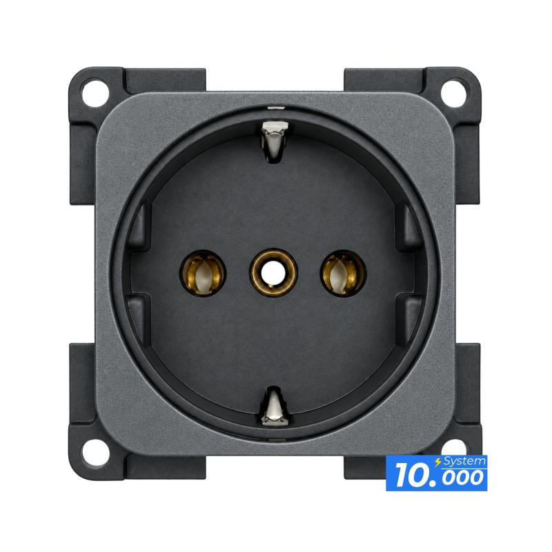 Enchufe 220v gris oscuro (sistema 10.000)