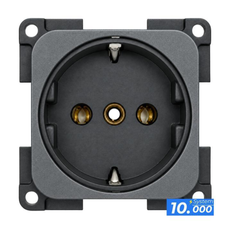 Enchufe 220v gris oscuro (sistema 10.000)