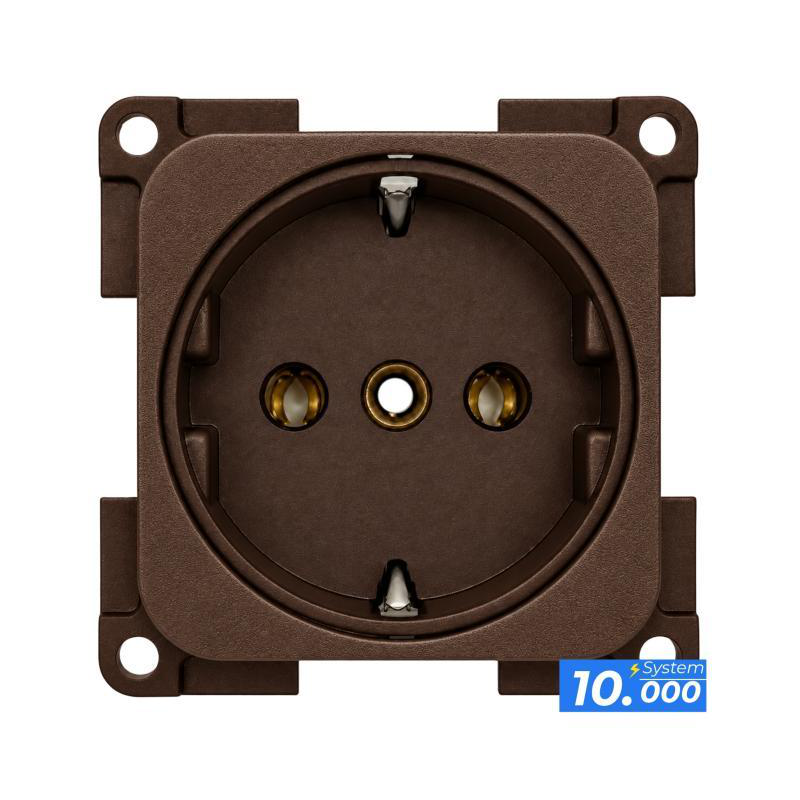 Enchufe 220v marron (sistema 10.000)