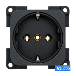 Enchufe 220v negro (sistema 10.000)