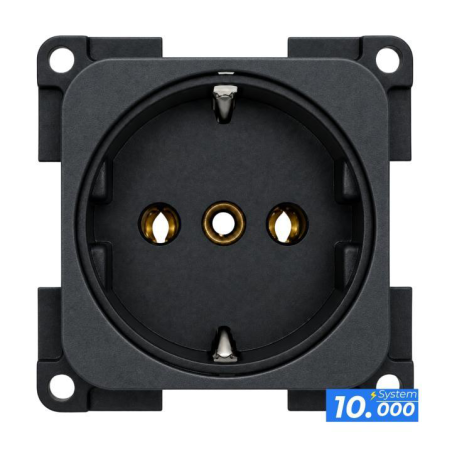 Enchufe 220v negro (sistema 10.000)