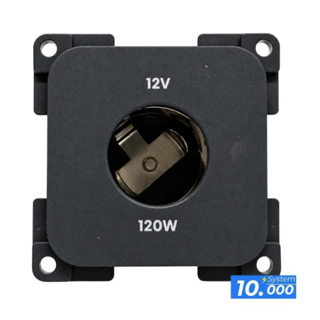 Enchufe 12v coche gris oscuro (sistema 10.000)