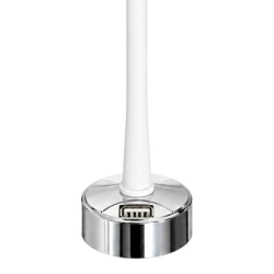 Foco de lectura flexible de pared blanco/cromo con toma usb-a 12v 3.400k
