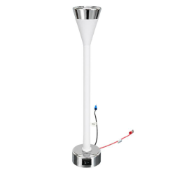 Foco de lectura flexible de pared blanco/cromo con toma usb-a 12v 3.400k