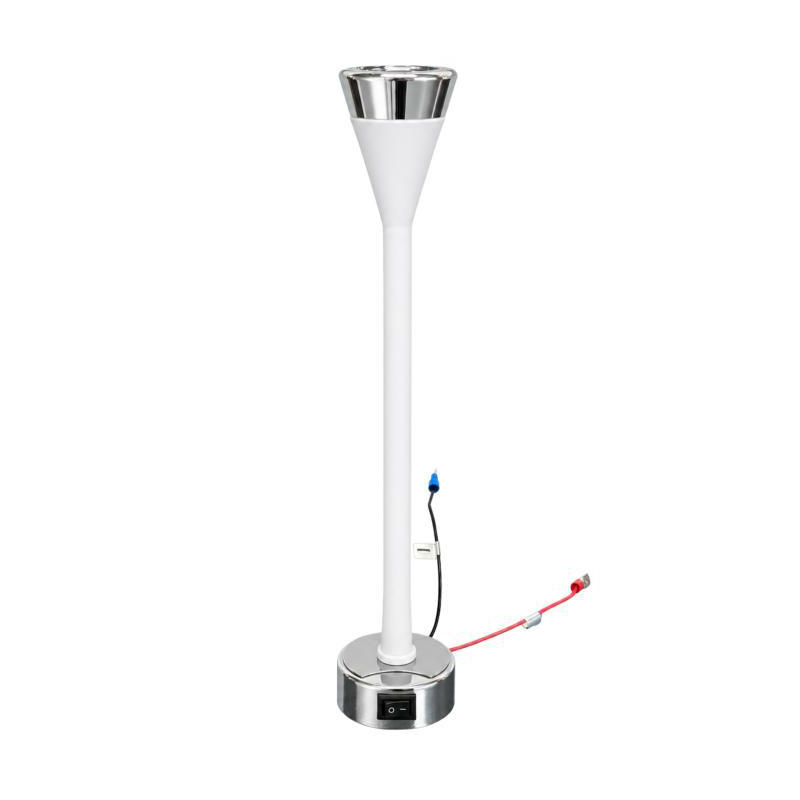 Foco de lectura flexible de pared blanco/cromo con toma usb-a 12v 3.400k