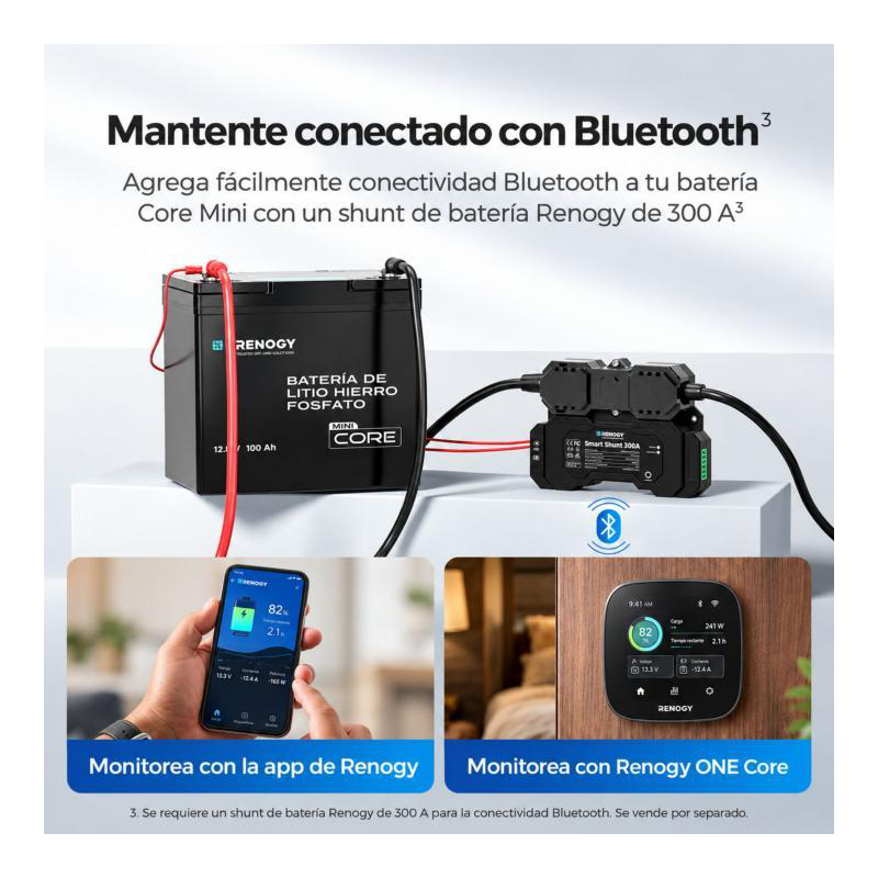 BaterÍa de litio 100ah renogy 12v lifepo4 (mini)