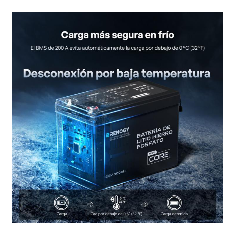 BaterÍa de litio 300ah renogy 12v lifepo4 (mini)