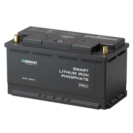 BaterÍa de litio 12v / 135 ah bajo asiento renogy lifepo4 (pro) (bluetooth)