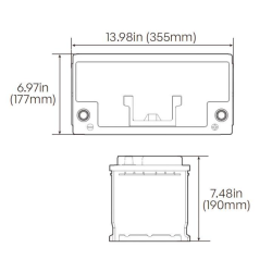 BaterÍa de litio 12v / 135 ah bajo asiento renogy lifepo4 (pro) (bluetooth)