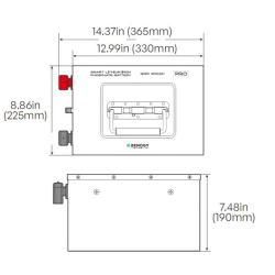 BaterÍa de litio 12v / 200 ah bajo asiento renogy lifepo4 (pro) (bluetooth)