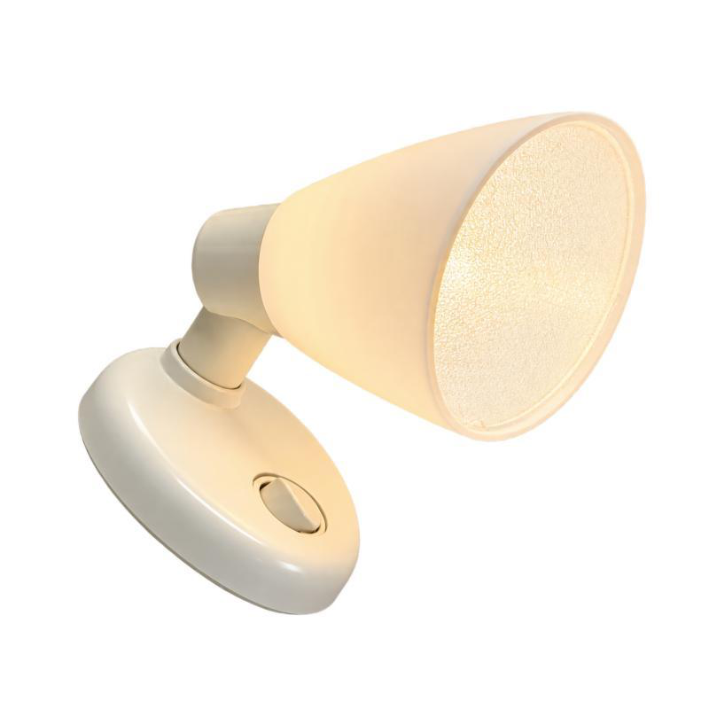 Spot orientable rond 12v blanc, halogÈne 10w, avec interrupteur