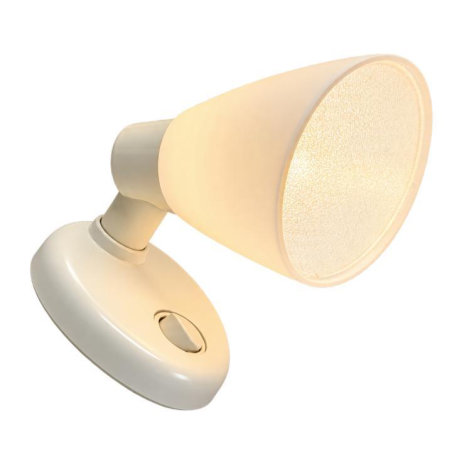 Foco de pared orientable "opal" blanco 12v 150mm 2.700k halÓgeno con interruptor