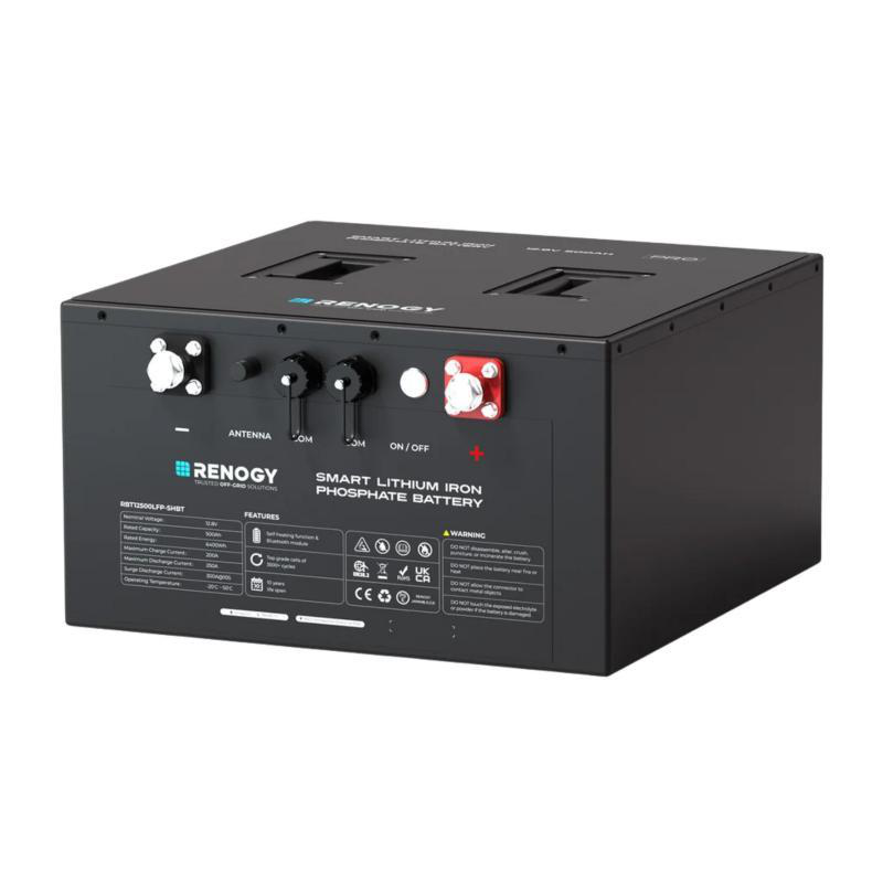 BaterÍa de litio 12v / 500 ah bajo asiento renogy lifepo4 (pro) (bluetooth)