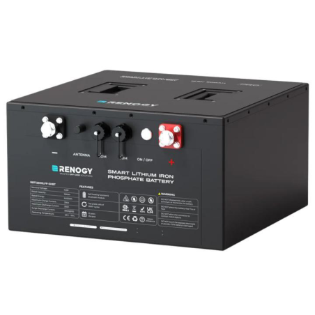 BaterÍa de litio 12v / 500 ah bajo asiento renogy lifepo4 (pro) (bluetooth)