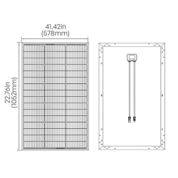 Panel solar monocristalino 120w renogy shadow flux