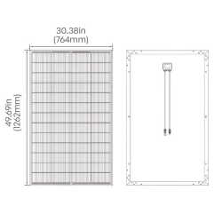 Panel solar monocristalino 200w renogy shadow flux