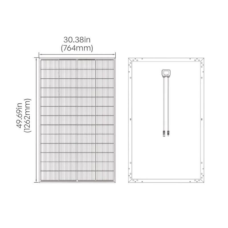 Panel solar monocristalino 200w renogy shadow flux