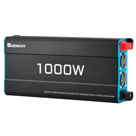 Inversor de onda pura 1000w renogy (ats)