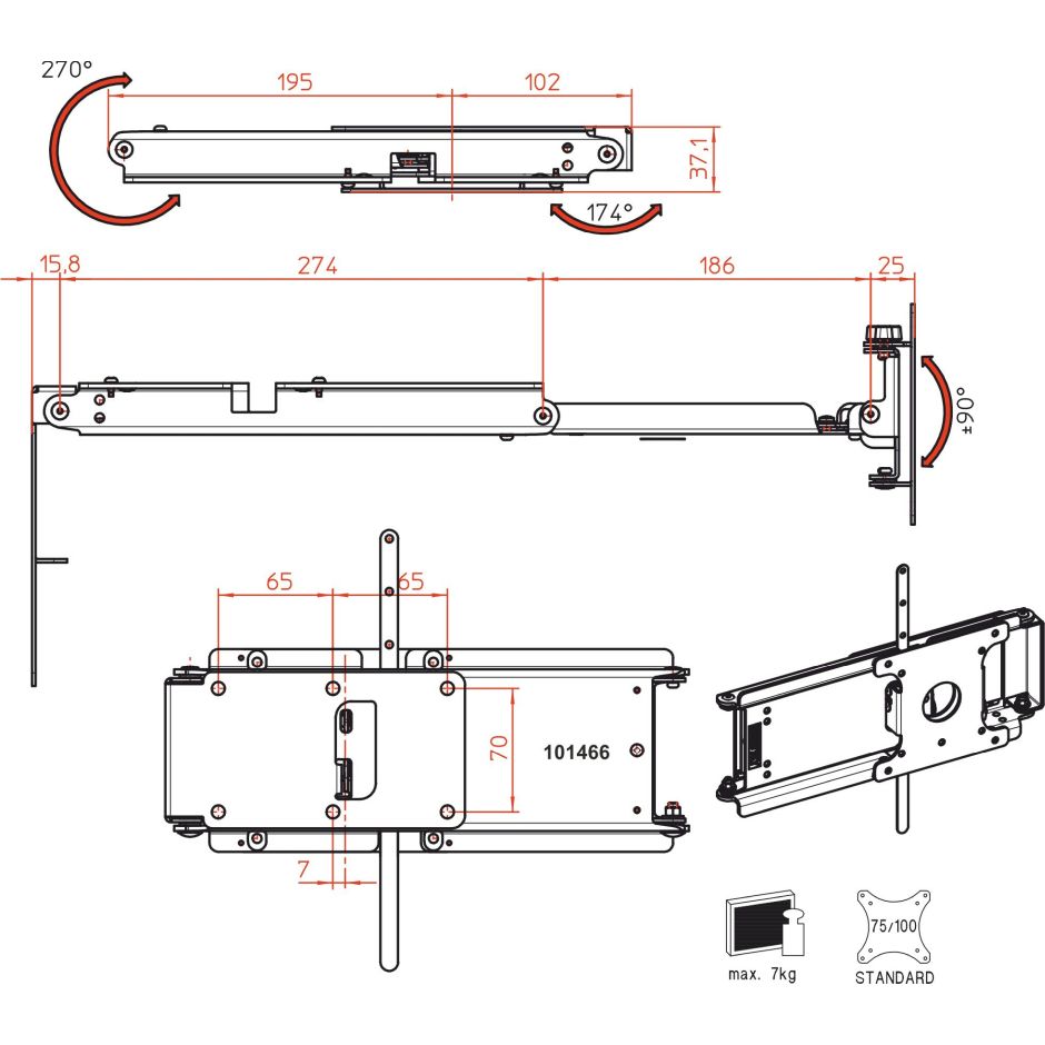 SOPORTE TV BASIC XL