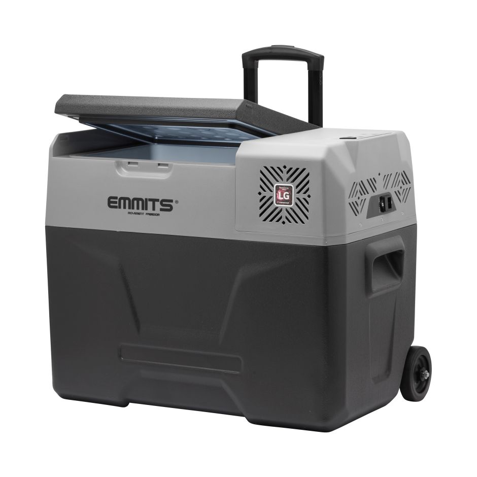 NEVERA EMMITS 40 L. COMPRESOR LG C. RUEDAS Y ASA TRANSPORTE 12,24/220V