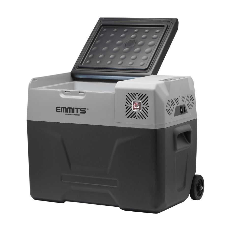 NEVERA EMMITS 40 L. COMPRESOR LG C. RUEDAS Y ASA TRANSPORTE 12,24/220V