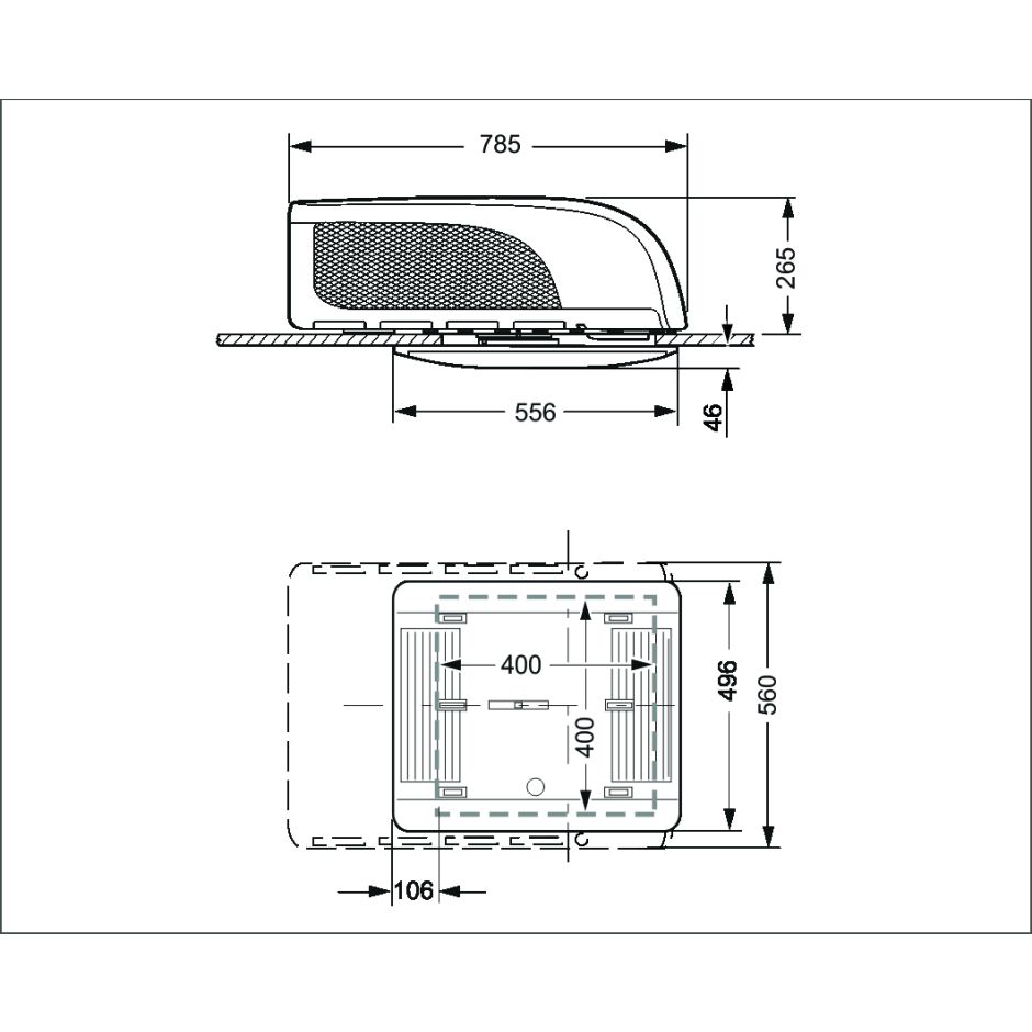 AIRE ACON. TECHO TRUMA AVENTA COMPACT 1700W SIN DISTRIBUIDOR