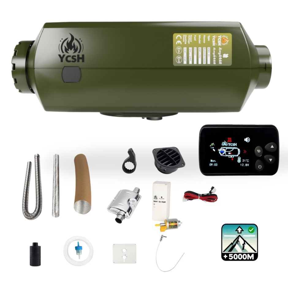 KIT CALEFACCION ESTACIONARIA DIESEL 2KW 12V YCSH - HOMOLOGABLE